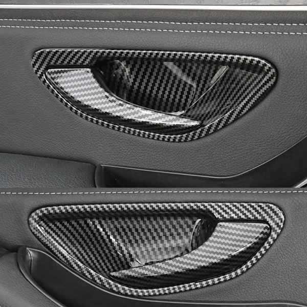 8pcs Inner Door Handle Cover Stickers for 15-21 Mercedes-Benz C-Class W205