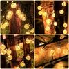Solar Crystal Globe LED String Lights 8 Lighting Modes Outdoor Waterproof Christmas Ball Lamp Camping Party Wedding Decoration