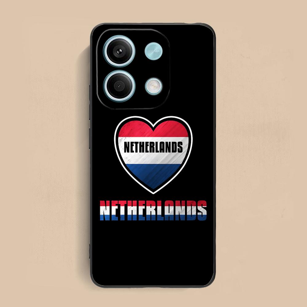 Netherland Dutch Flag Matte TPU Mobile Phone Case for Xiaomi Redmi Note 14 13 12 11 S Pro Plus 4G 5G Colorful Printing Cover