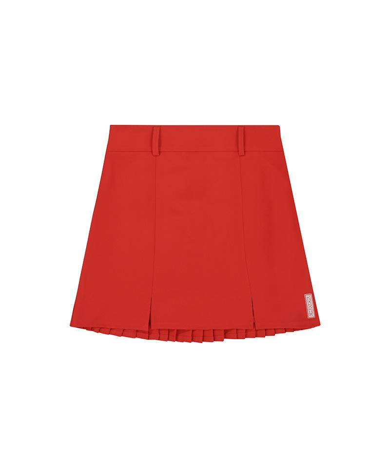 Chuku Chu Cbess-Sk007W Slit Back Pleated Skirt