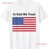 Grappig In God We Trust Amerikaanse Vlag 2025 Trendy Uitspraak T-shirt vintage Gewassen Comfortabel heren designer kleding Ademend