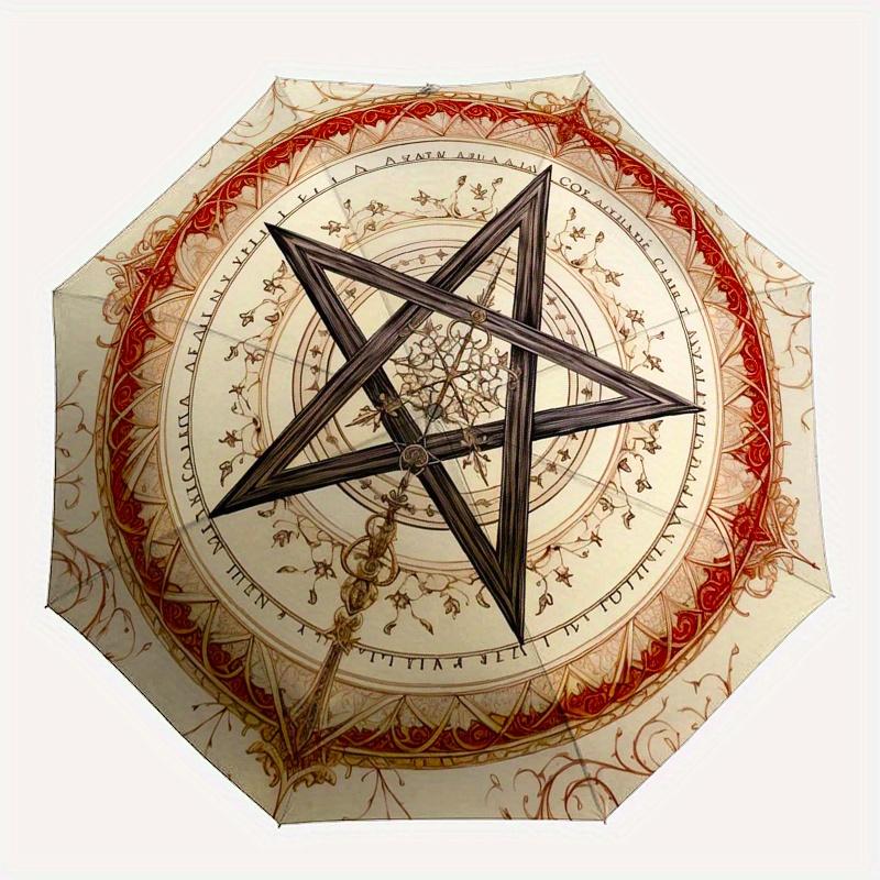 Enchanted Pentagram Wall Art: Mystical Decor for Your SpaceUmbrella, Portable 3-Fold Umbrella for Men & Women,Christmas Gift ES136