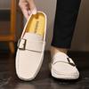 Men’s Moccasins Driving Shoes Summer Slippers Backless Clogs Wide Flats Casual Shoes Plus Size Sandals Over Sized