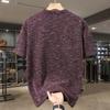 5XL-11XL Plus Size Velvet T-shirt Man Oversize Tops Winter Thick Warm Short Sleeve Tee Fashion Vintage Clothing