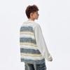 TOM ADAM Amerikanischer Retro Colorblock Strickpullover