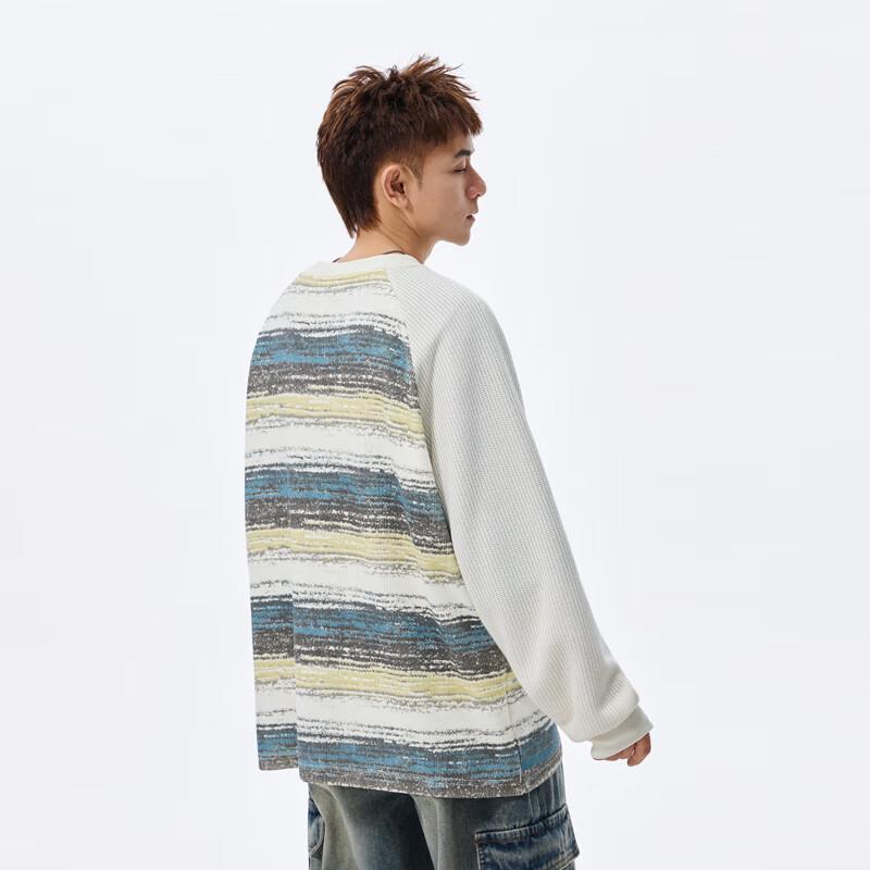 TOM ADAM Amerikanischer Retro Colorblock Strickpullover