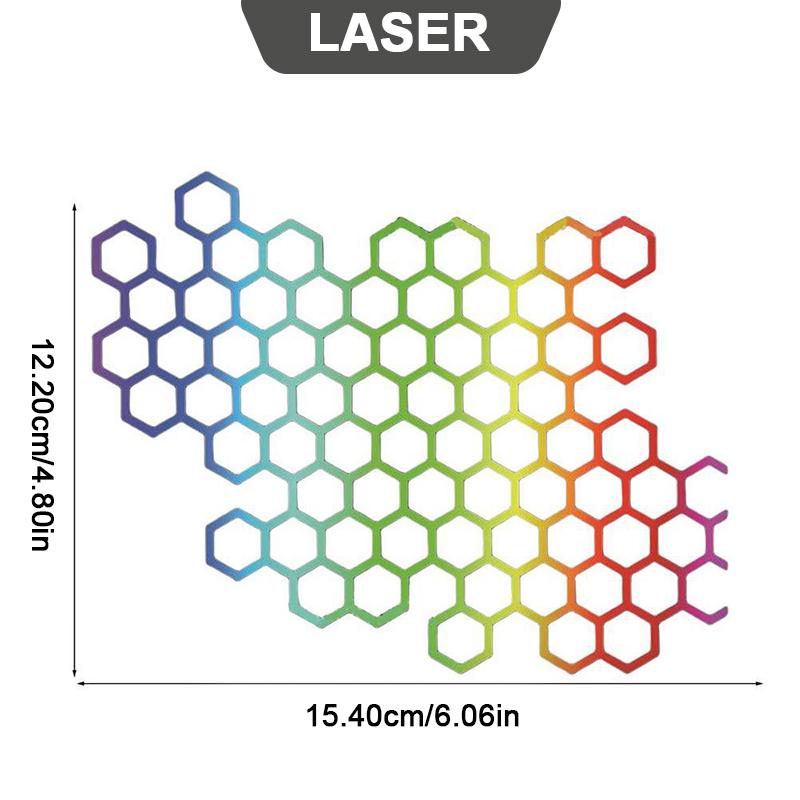 SEAMETAL Honeycomb Motorcycle Sticker Helmet Decals Helmet Stickers Waterproof