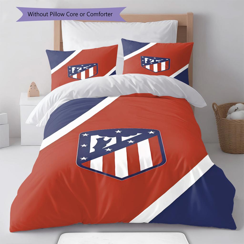 Atleti Bedding Quilt Set Quilt Cover Pillowcase Home Decoration Birthday Gift (1 * duvet cover + 2 * pillowcase, without core)