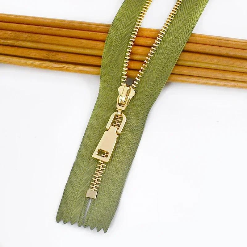 5Pcs Meetee 15/18/20/25/30cm 3# Metal Zippers Close-End Auto Lock Zips for Bag Garment Zip Closure Repair Sewing Accessories