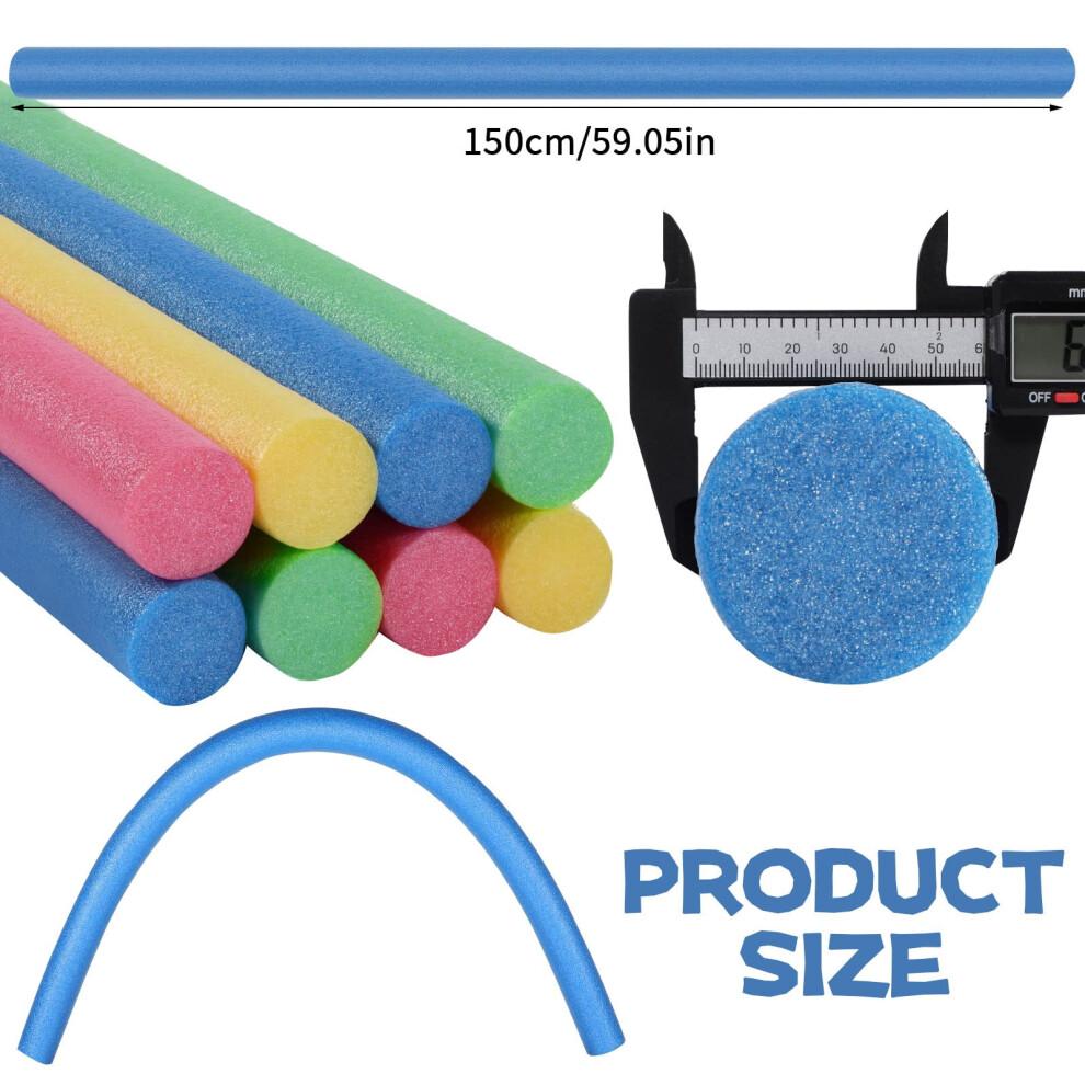 150 Cm Foam Pool Noodles – Thick, Lightweight, Assorted Colors, for Swimming, Relaxation, and Water Exercises –