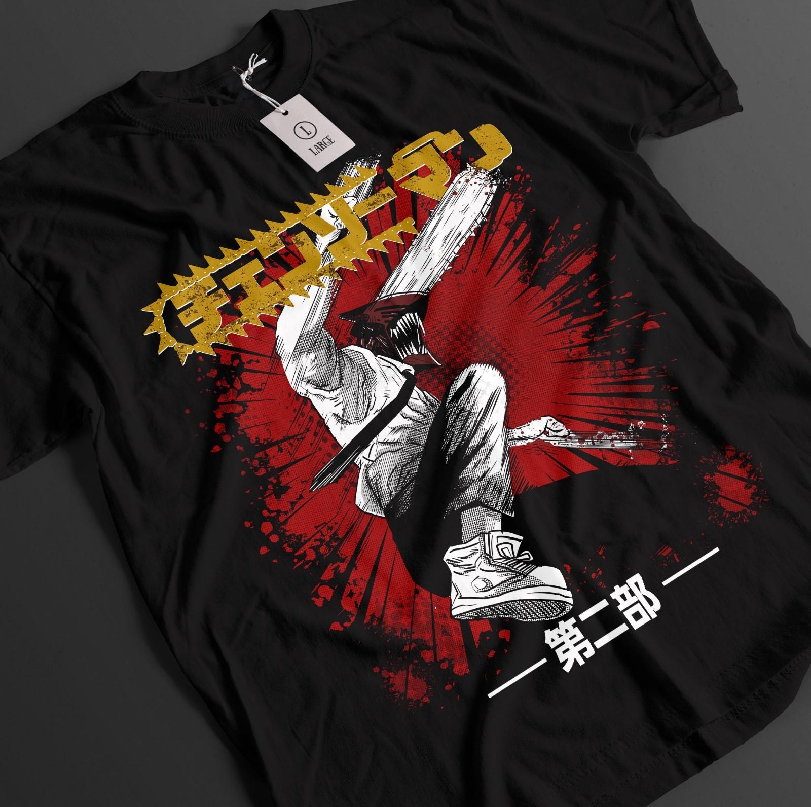 Chainsaw Man Shirt Denji T-Shirt Mens Womens Tees Top Makima Tshirt Aki Asa Anime Power Unisex Tee S