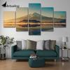 Wall Picture Home Decor Lake View Mountain Canvas Painting Wall Art Print 5 Panel Scenery Painting Pictures Print