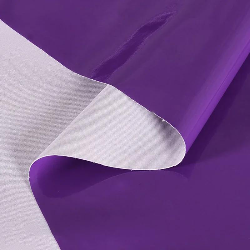 100x145cm Stretch Shiny Glossy Leather Fabric 100*145cm Solid Elastic Mirror Fabric For Clothes Dress Stage Costume DIY Sewing