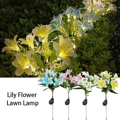 7 Heads Solar Flowers Garden Lights Solar Powered Waterproof LED Outdoor Flower Decor LED Lights Ground Spike