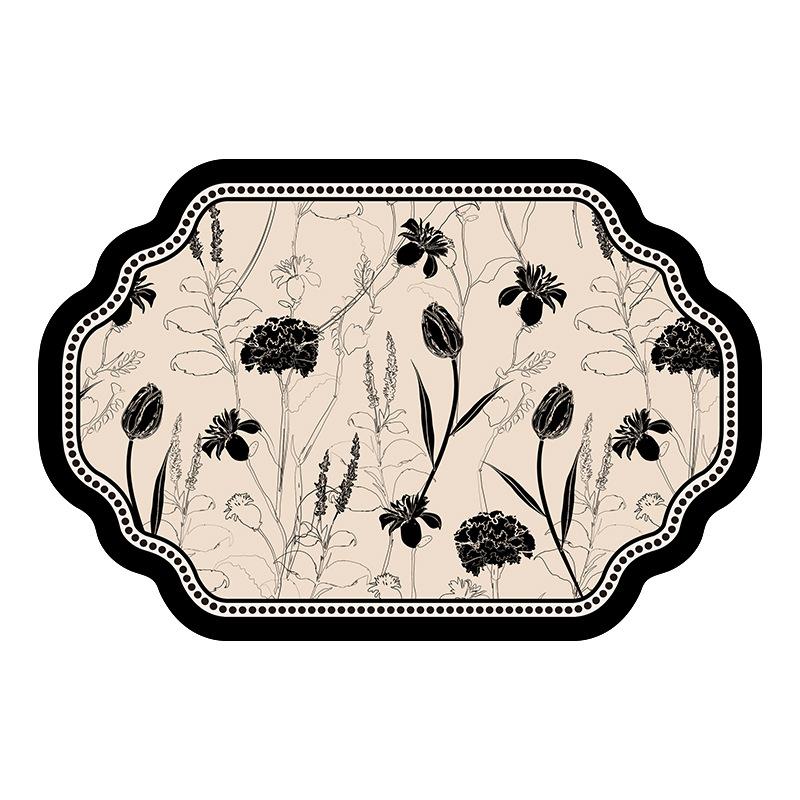Special-shaped New Chinese Bathroom Door Absorbent Mat Anti-slip Foot Mat Soft Diatom Mud Bathroom Advanced Feeling Mat