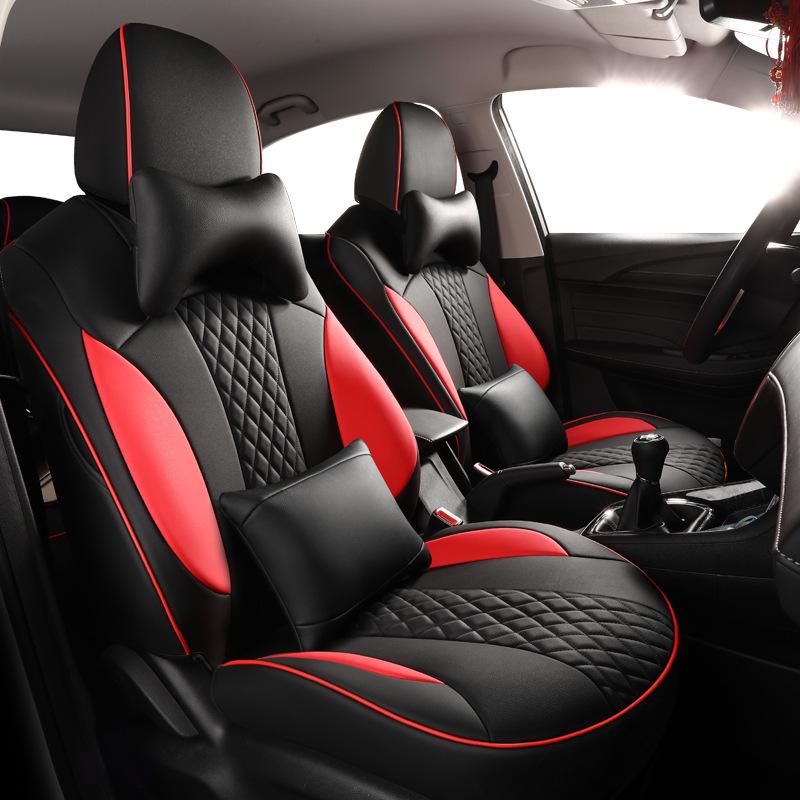 CKJ Custom Full-Wrap Leather Seat Covers for Roewe I5 - All-Season Sports Cushions