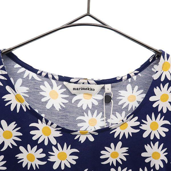 Unbenutzt marimekko Floral Langarm Einteiler S Marineblau Damen Gebraucht