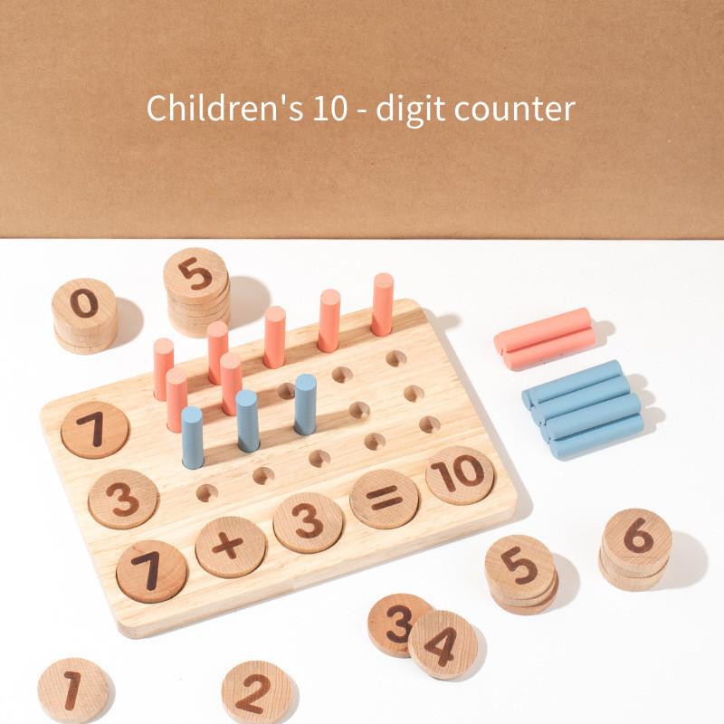Digit Kids 10 Counter Early Education Number Match Arithmetic Kindergarten Board