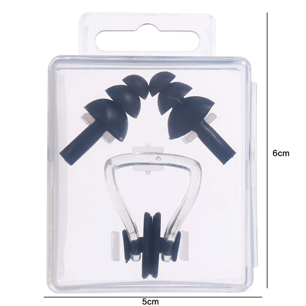 Anti-water Silicone Noise Earplug Soft Nose Protector Clip Swimming Earplug Nose Clip Children