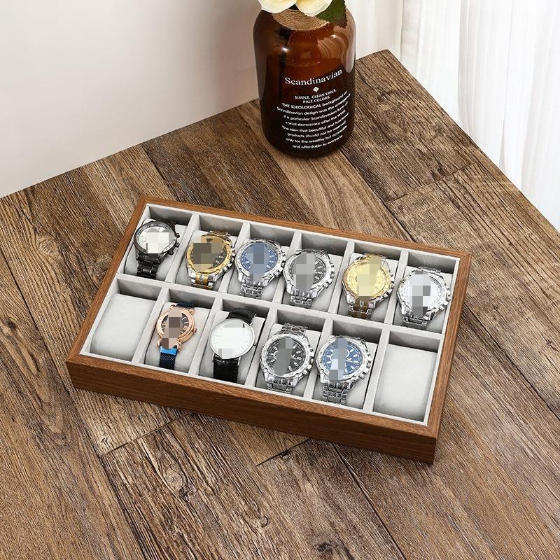 Black Walnut Pattern Watch Display Plate, Watch Live Display Stand, Watch Counter Display Props, Stall Plate