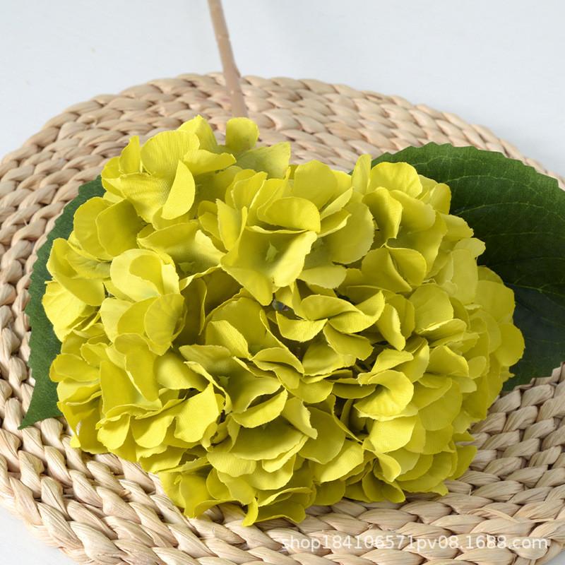 Simulated Hydrangea Single Flower With Leaf Home Wedding Hall Decoration Prop