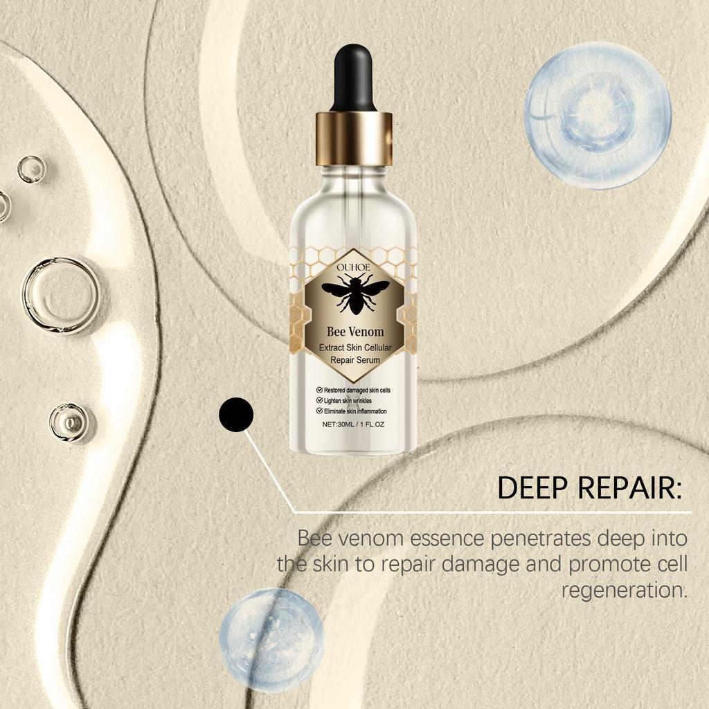 Venin de albine Esență pentru repararea pielii pentru pielea corpului, netezire și fermitate, hidratare blândă, tratament pentru masaj