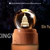 Creative Rotating Crystal Ball Night Light: Decorative Craft for Bedroom Atmosphere and Festive Gift.