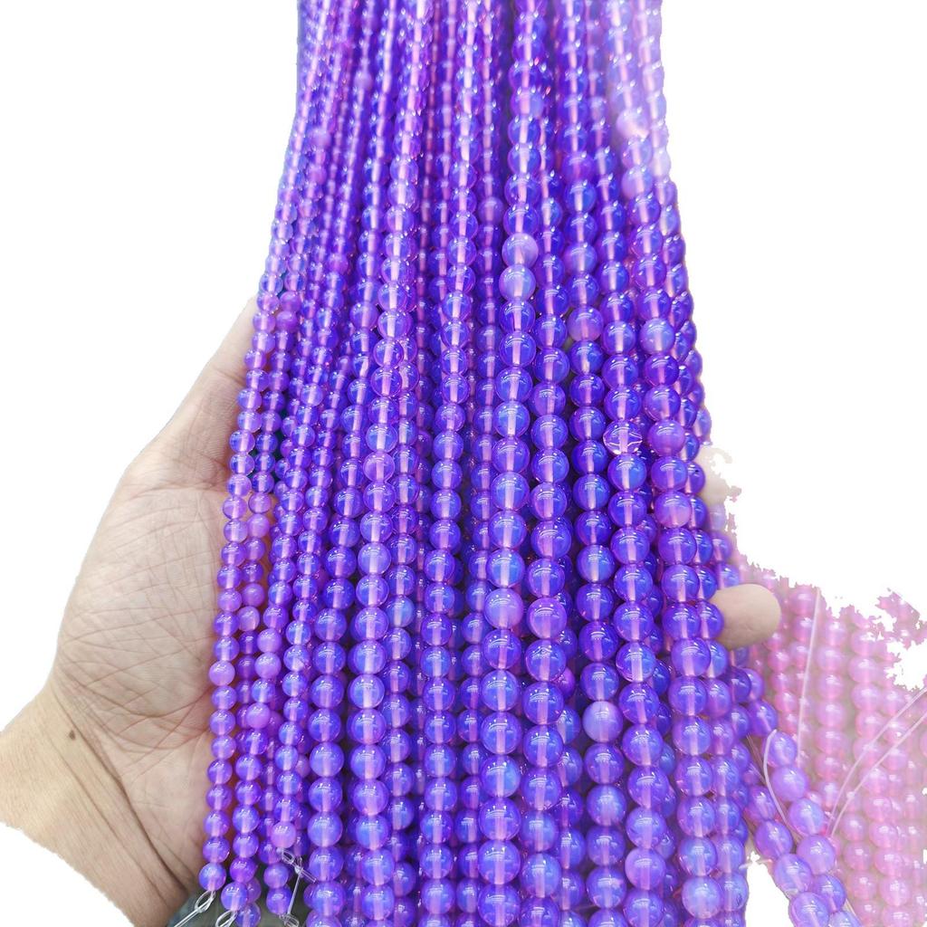 8mm & 10mm Synthetic Opal Cat's Eye Loose Beads for Jewelry DIY