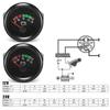 ZMFJH DC12V/24V 2"52mm Voltmeter Diesel Generator Set Accessories Pointer Voltage Meter 8-16V 16-32V Optional VOLTS