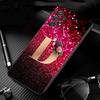 Case For Samsung Galaxy A51 A71 A01 A11 A21 A21s A31 A41 A72 A52 A42 A32 A22 A12 A02 A02s F42 Phone Shell Red Retro Letter A -Z