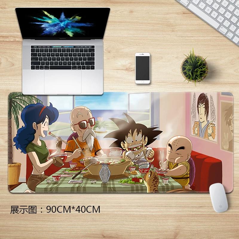 Leather Animation Mouse Pad Dragon Ball Mouse Pad Extra Long Wrist Guard Japanese Anime Hot Blood Son Goku Vegeta Man Keyboard Pad Desk Pad
