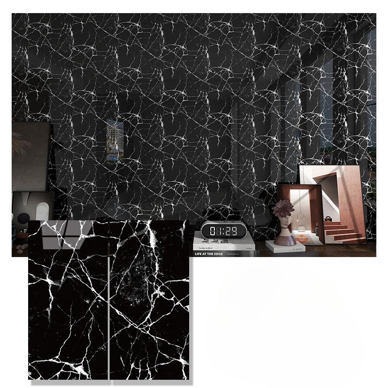 Marmură Bucătărie Film rezistent la ulei Sobă impermeabilă rezistentă la umiditate Tapet autoadeziv Blat Renovare dulap autocolant gresie