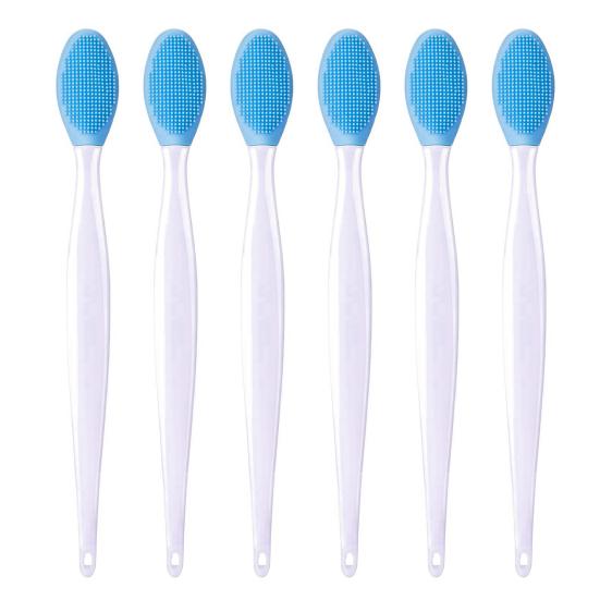 6Pcs Silicone Nose Brush Soft Silicone Double-Sided Face Cleanser Exfoliating Blackhead Remover Gentle Skin Care Tool for Sensitive Skin Lip Care And