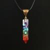 Natural Crystal Gravel Hexagonal Pendant Synthetic Hexagonal Necklace