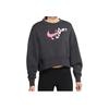 Nike Logo Sports Casual Crewneck Sweatshirt Women sweatshirt Dark-Gray DJ4136-062