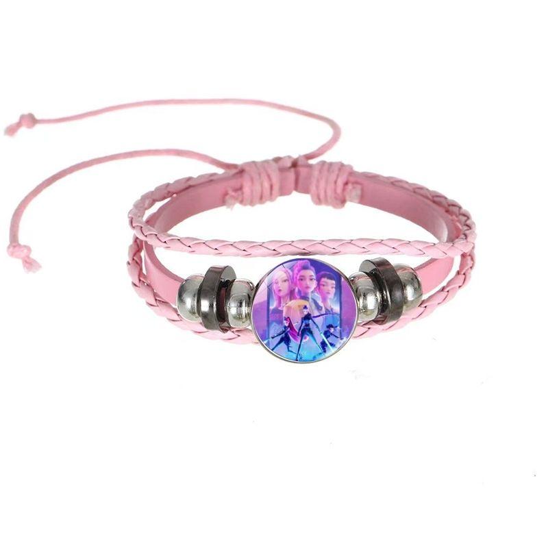 Das Hexenjäger-Team Armband, Zeitstein-Armband, Modisches Rosa-Schwarzes Armband