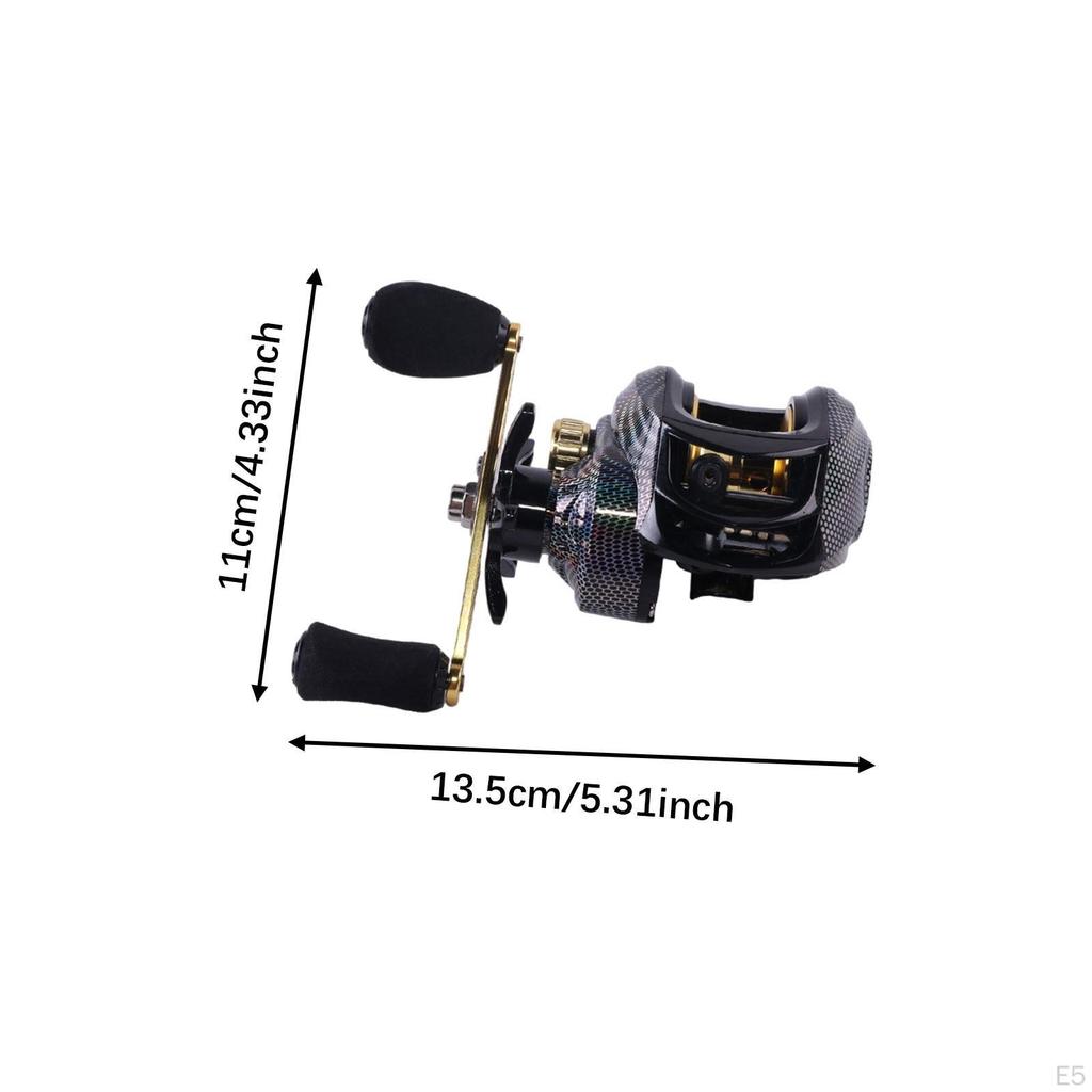 Baitcaster Prestanda Portabel Ultralätt 7.2:1 Utväxling Gjutrulle för Sommarfisketillbehör