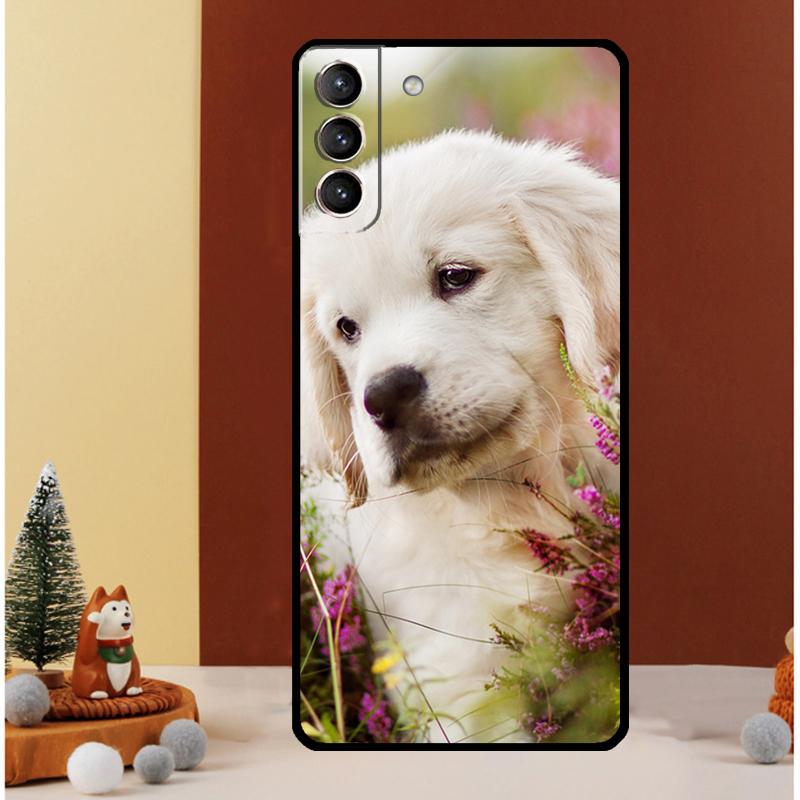 Golden Retriever Dog Case For Samsung Galaxy S23 Ultra S24 S22 Note 20 Ultra 10 Plus S8 S9 S10 S20 S21 FE Cover
