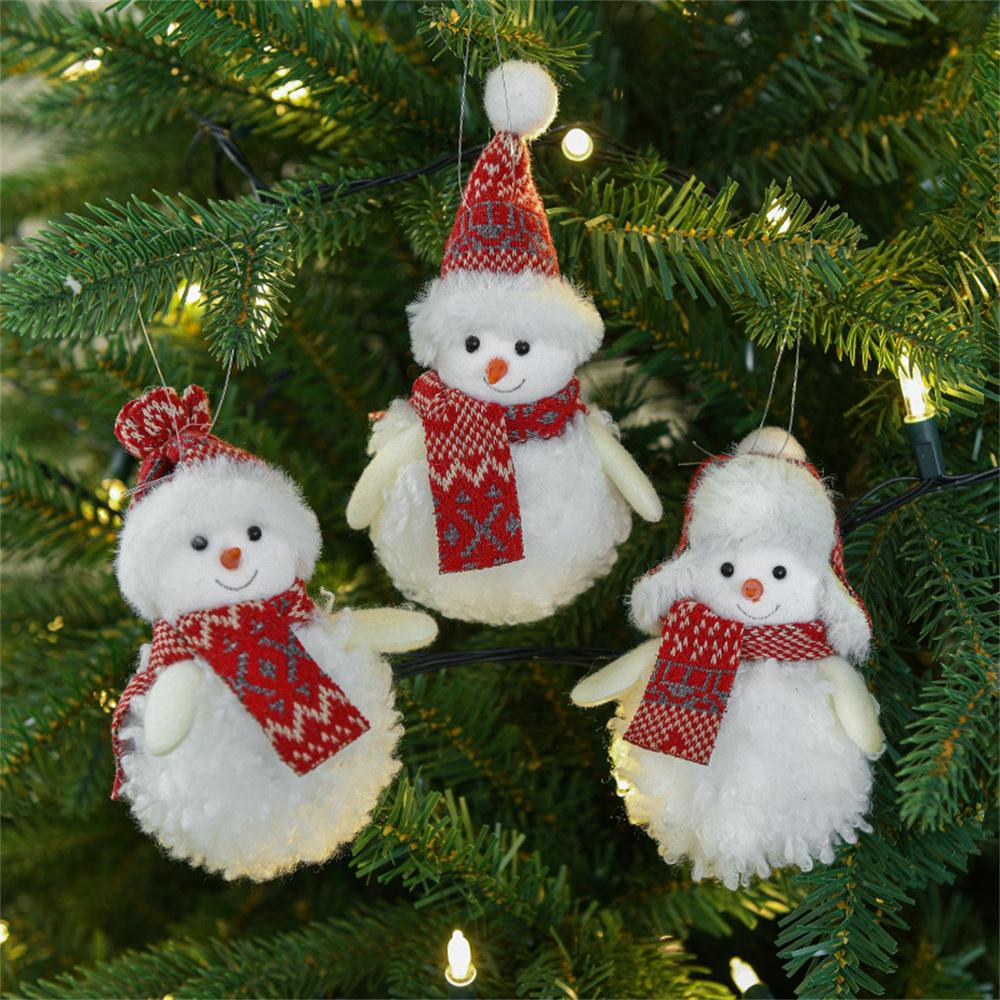 

Christmas Tree Decoration 2024 Plush Scarf Snowman Pendant Xmas Tree Doll Hanging Decoration 2025 New Year Party Home Decors