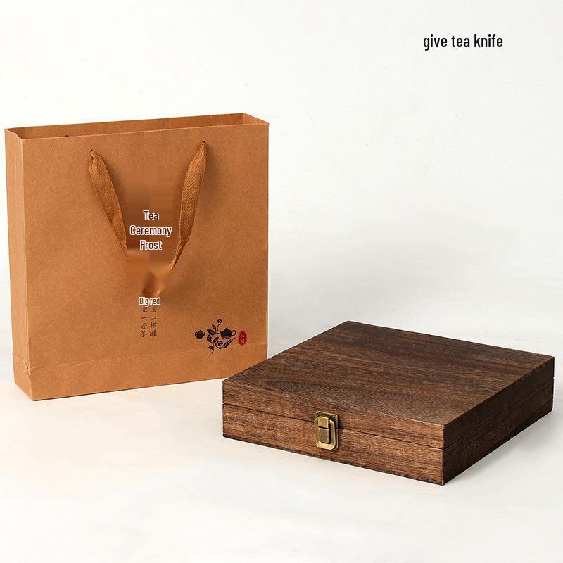 357g Solid Wood Pu-erh Tea Cake Storage Box - Universal Single Cake Gift Packaging
