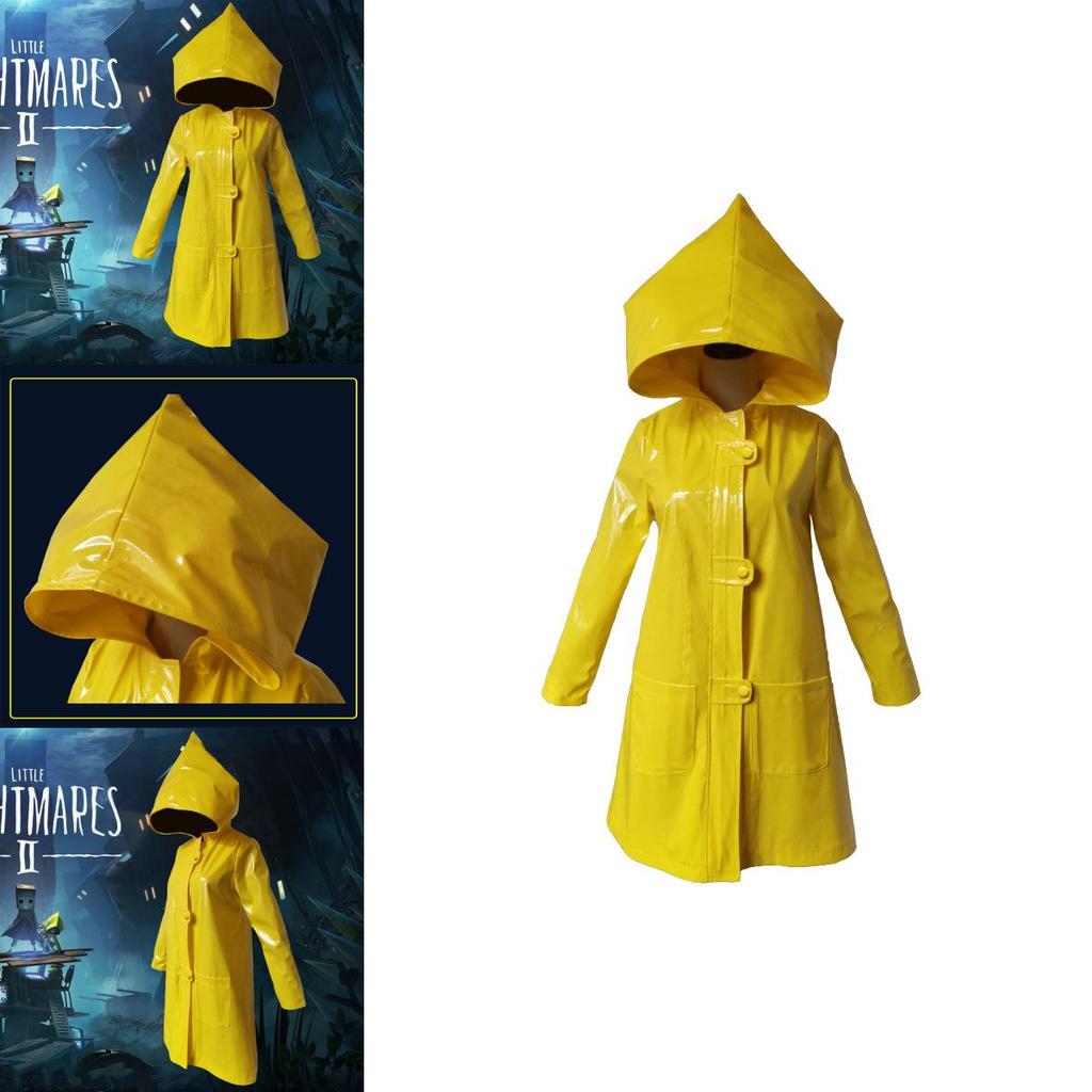 High Quality Waterproof Little Nightmares 2 Six Cosplay Costume Yellow Raincoat