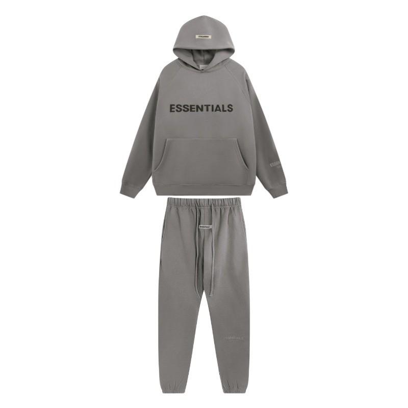 Essentials Streetwear Oversized Hoodie Men Women With Reflective 3D Letter Print Cotton Fleece Warm Loose Fit Sweatshirt