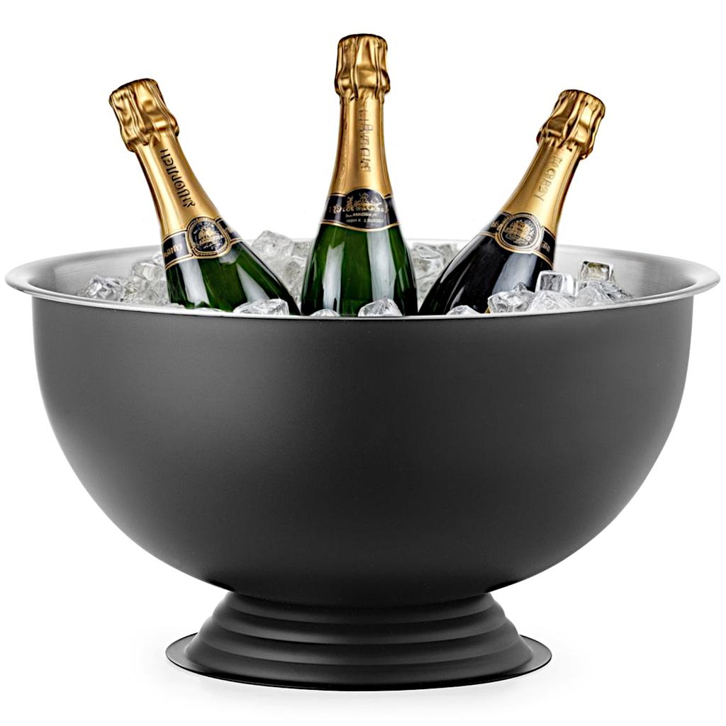 Misa do szampana ponczu stalowa 13 l śr. 393x214 mm - czarna