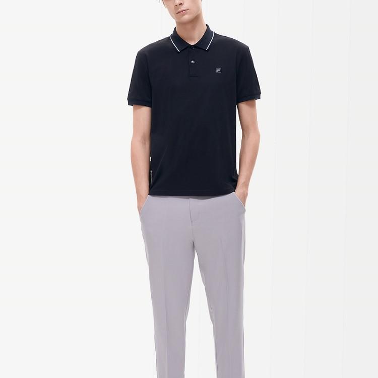 New FILA Polo Shirts Men's Jet Black F11M217112F-BK