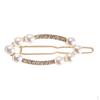 Fashion Crystal Hairpin Pearl Snap