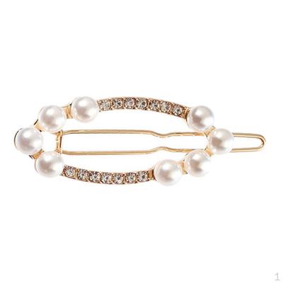 Fashion Crystal Hairpin Pearl Snap