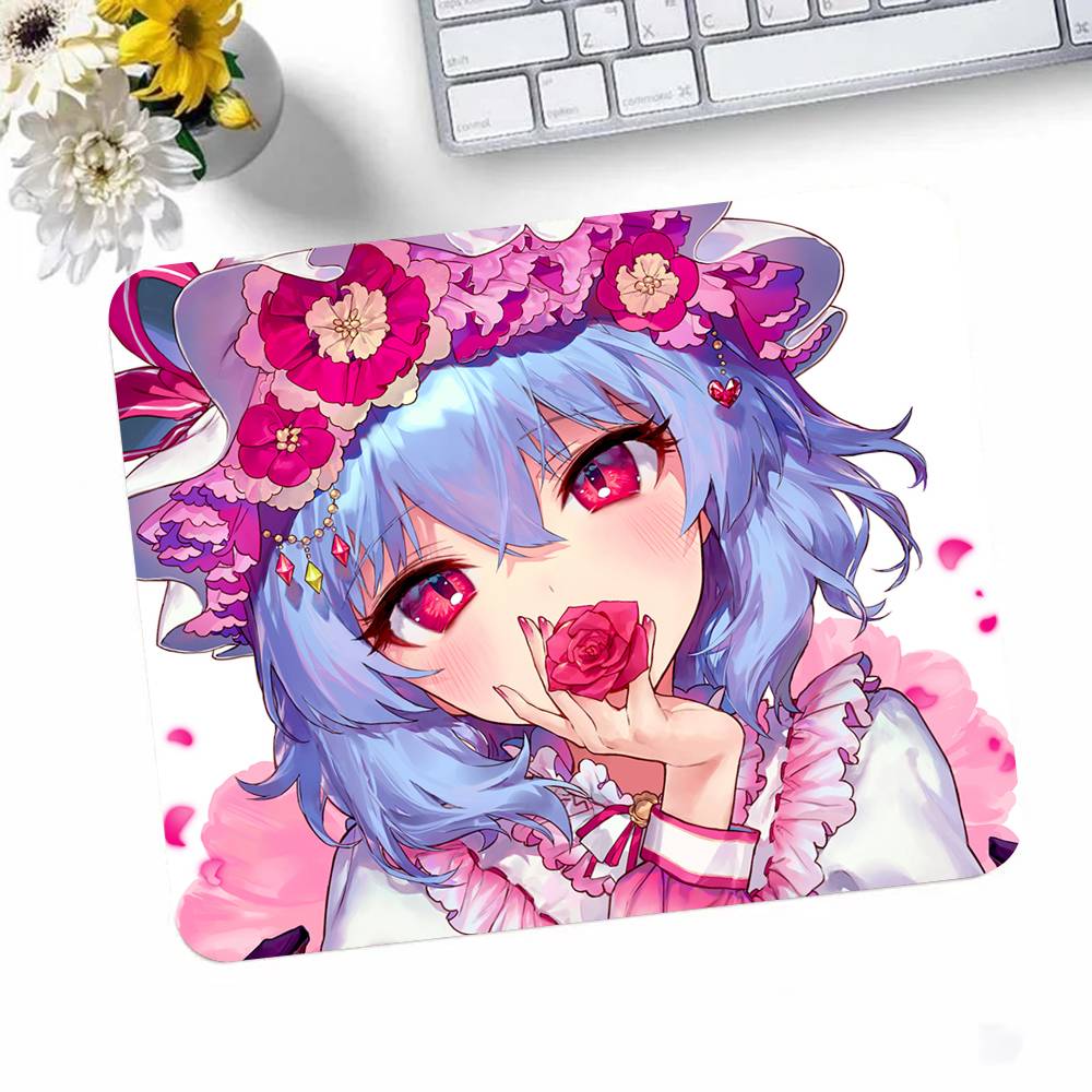 Anime Touhou Project Remilia Scarlet Mousepad Small LockEdge Mouse Pad For Gamers Computer Desk Pad Rectangular Anti-slip Rubber