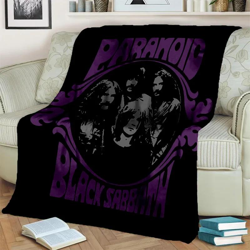 3D BLACK SABBATH Heavy Metal Rock Blanket,Soft Throw Blanket for Home Bedroom Bed Sofa Picnic Travel Office Cover Blanket Kids