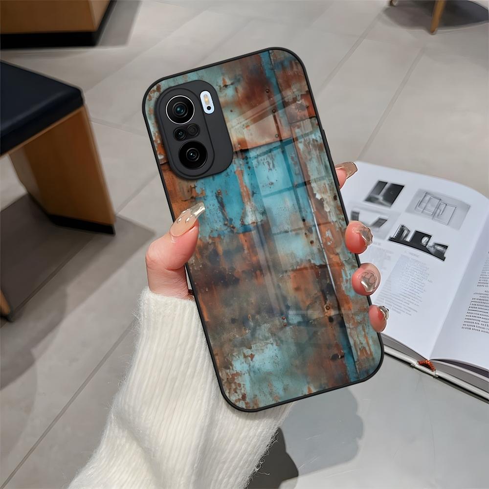 

Стеклянный Чехол Для Телефона Для Xiaomi 15 14 12 Lite 13 Pro 11t Lite POCO M5 X6 M6 X5 X3 NFC F5 F6 Pro Чехол Винтажный Промышленный Стиль Ржавый Xiaomi 11