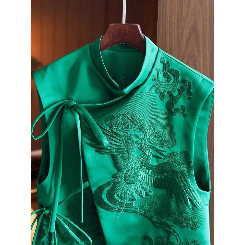 Women's Jackets Women Vest Chinese Embroidery Chinese Vest Vest Female Design Sense Vest National Style Buckle Female